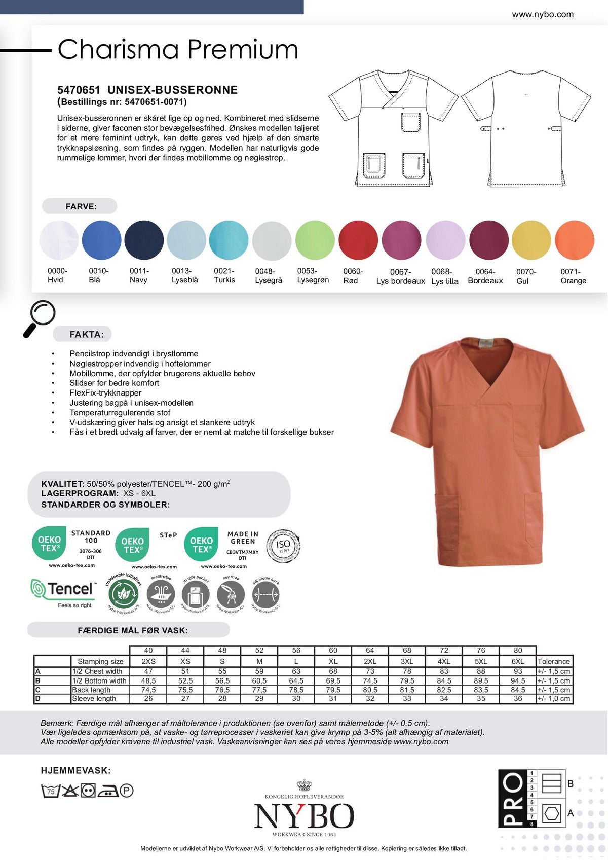 Nybo Oransje Unisex Charisma Premium Busseronne