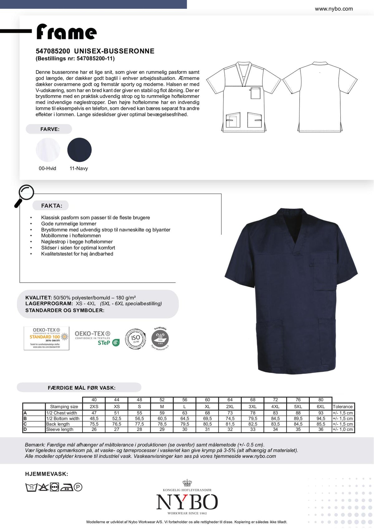 Nybo Navy Unisex Frame Busseronne