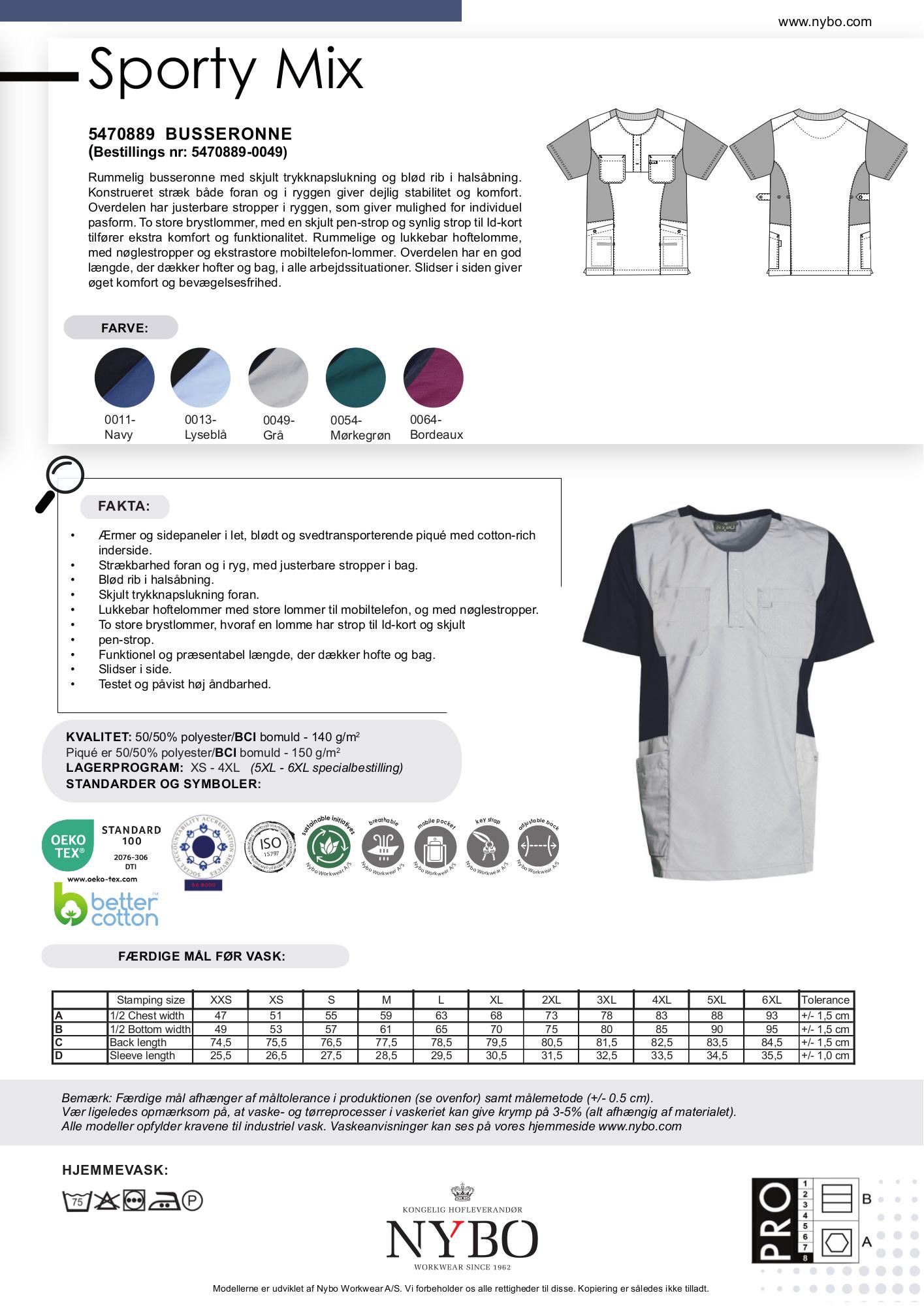 Nybo Grå Melange Unisex Sporty Mix Busseronne, Romslig, Pustende, Stretch