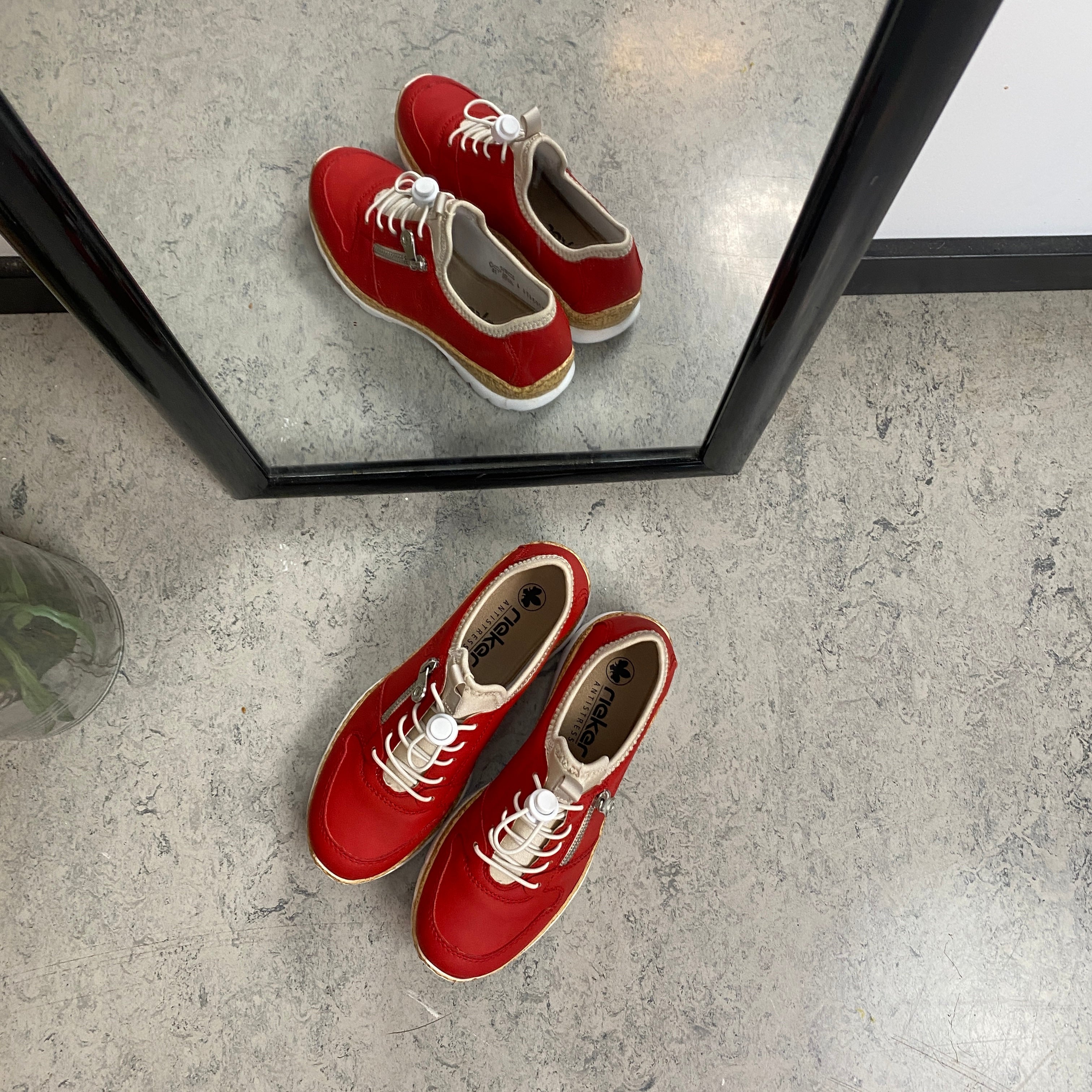 Rieker sneakers til dame – rød