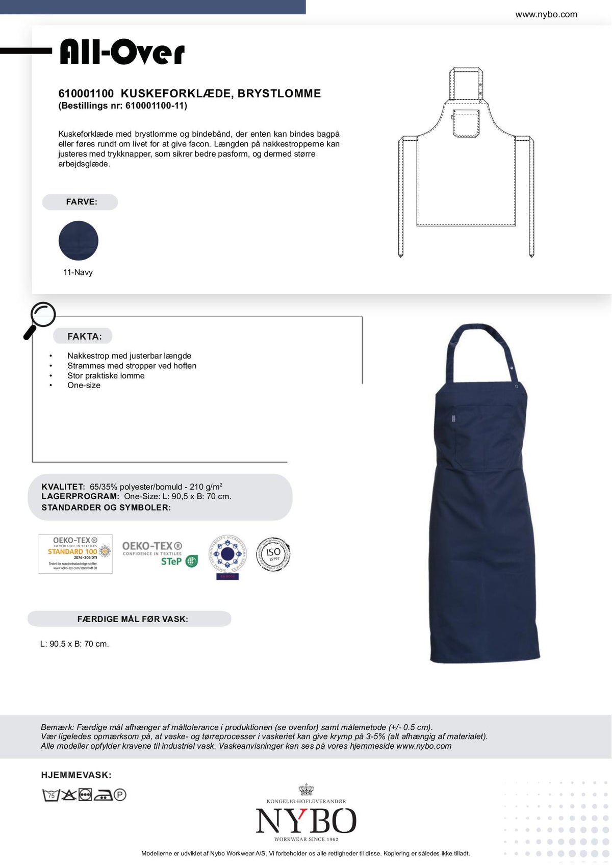 Nybo Navy Unisex Forkle, Kuskeforkle