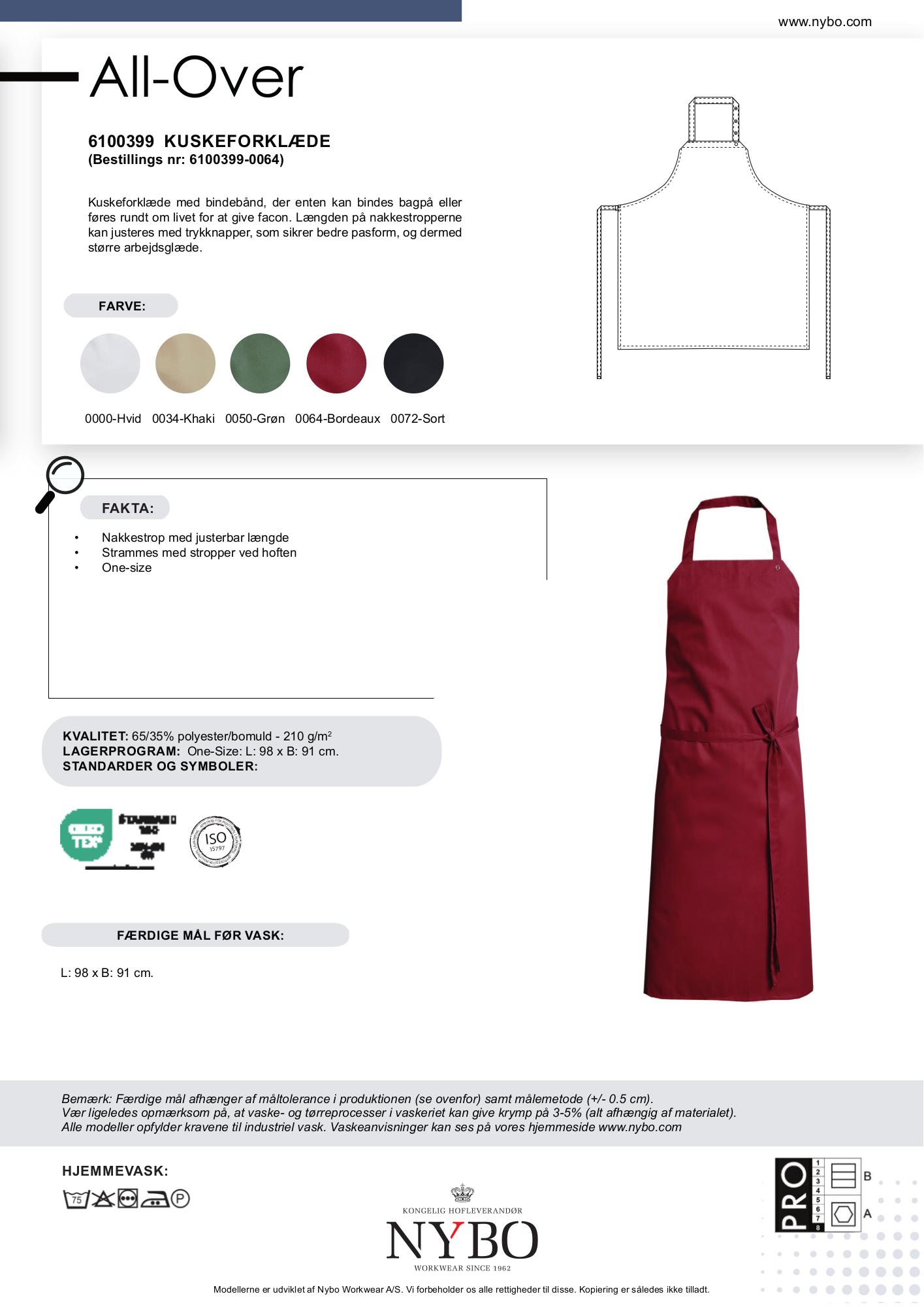 Nybo Bordeaux unisex kuskeforkle, justerbar nakkestropp, one-size