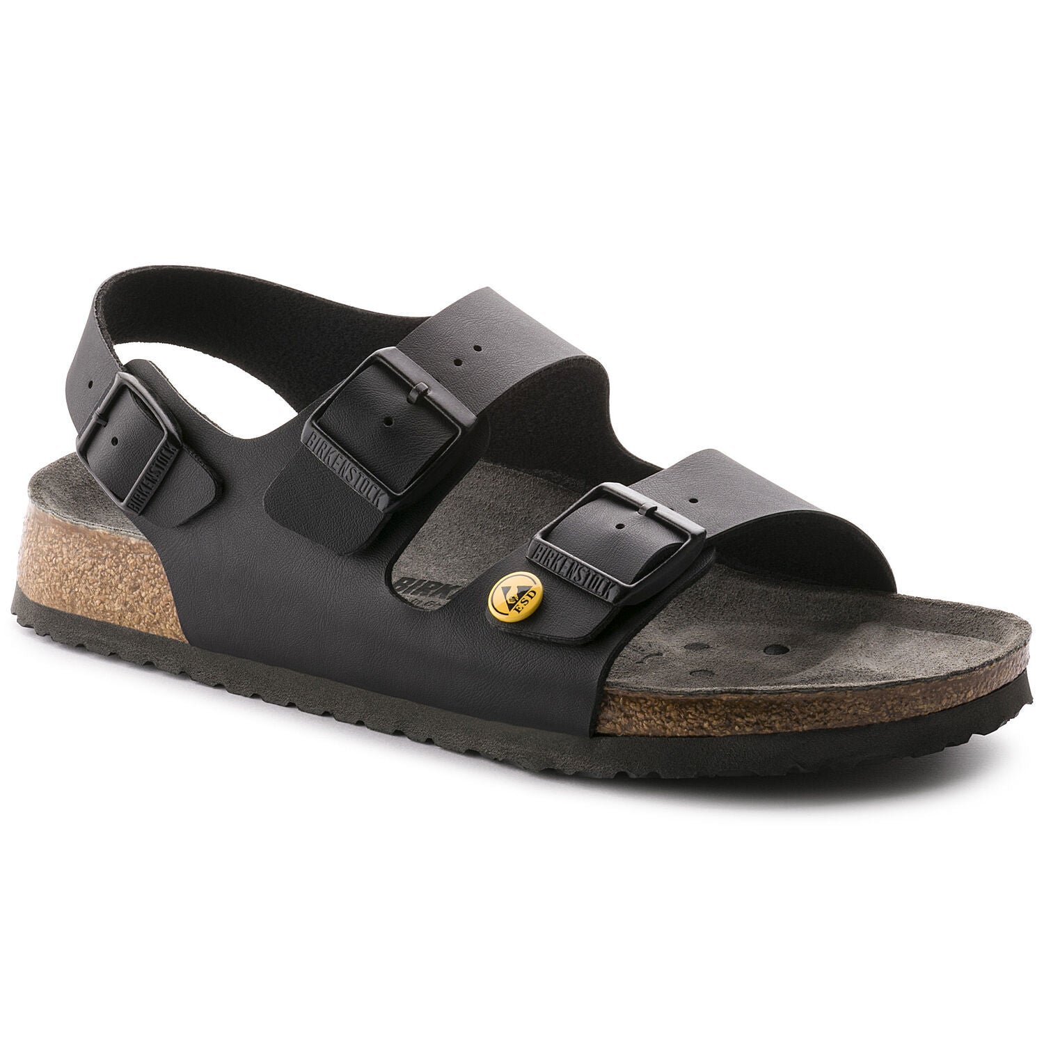 Svart Birkenstock Milano – ESD-godkjente såler