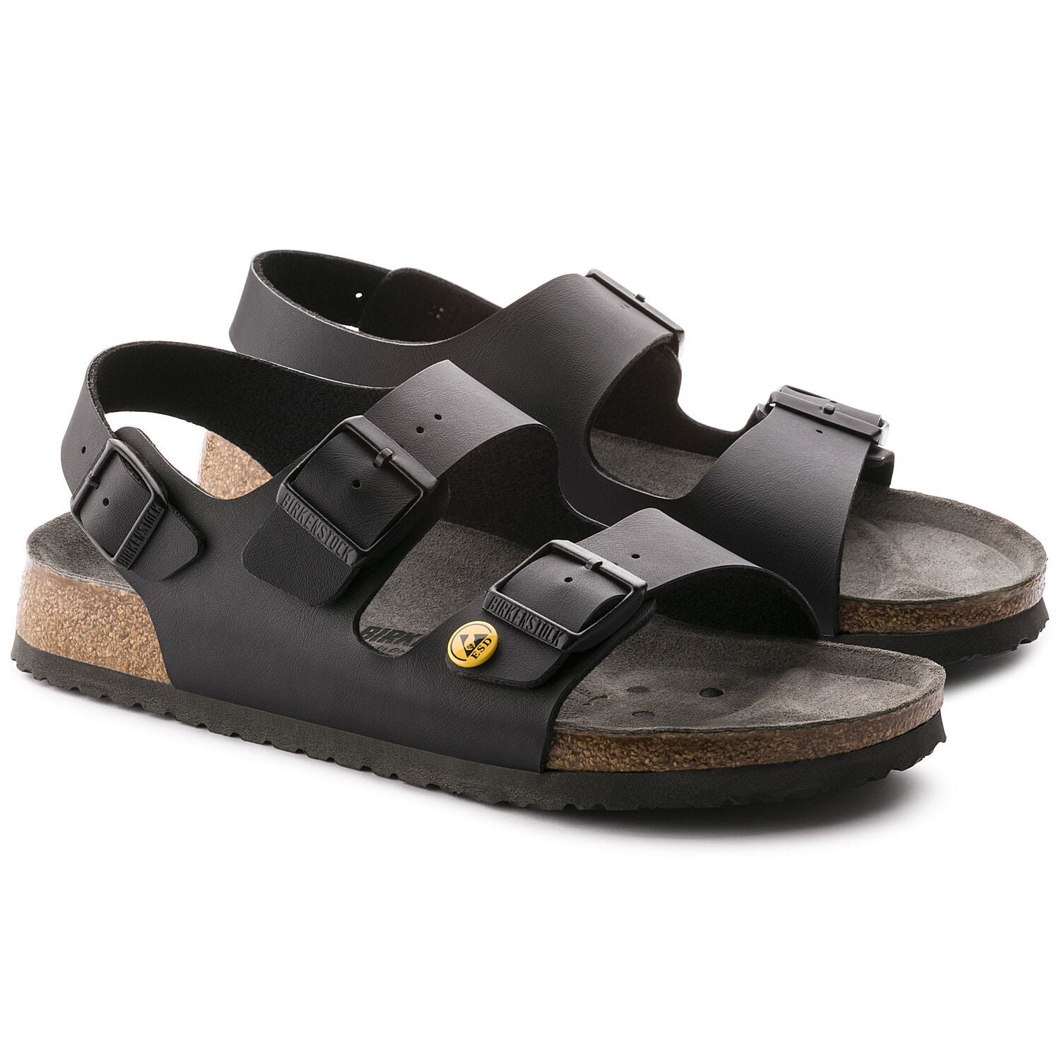 Svart Birkenstock Milano – ESD-godkjente såler