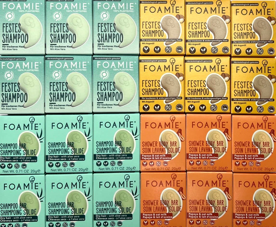 FOAMIE fast sjampo i reisestørrelse