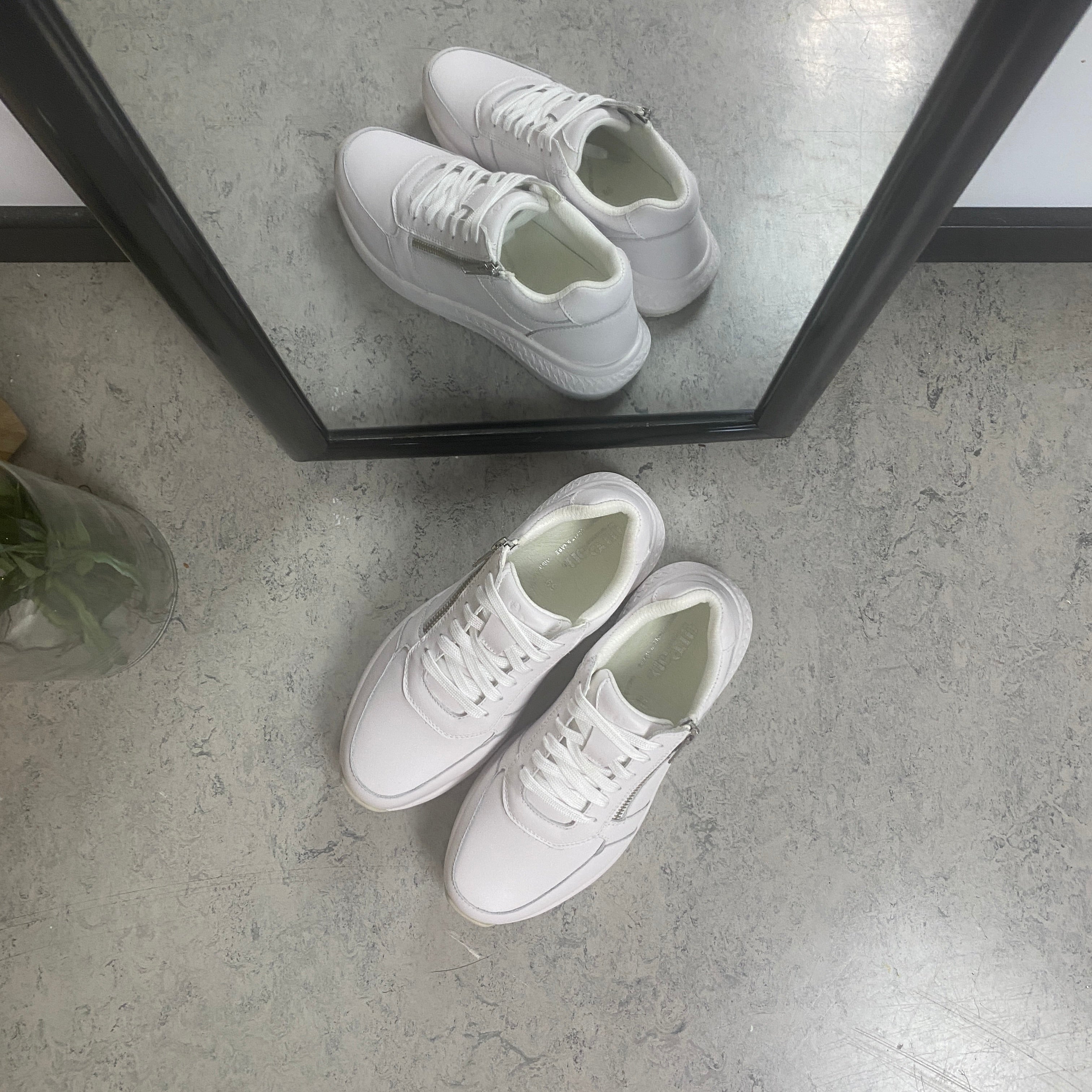 Zigga Zehra sneaker fra Green Comfort – hvit komfortsko i anilinlær
