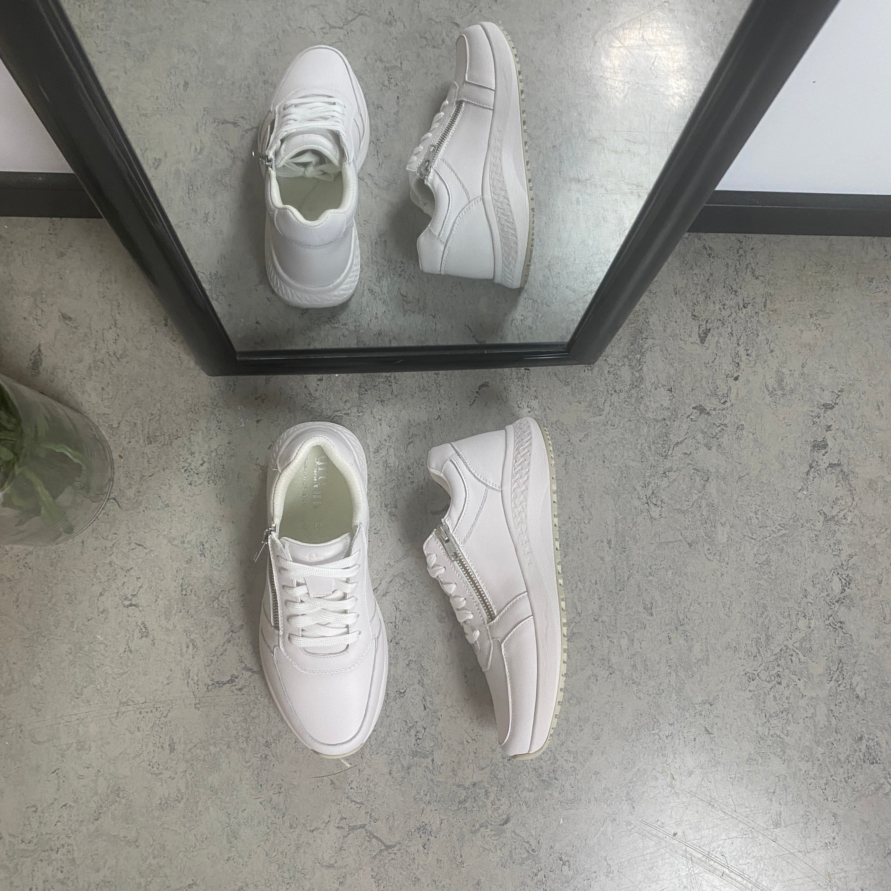 Zigga Zehra sneaker fra Green Comfort – hvit komfortsko i anilinskinn