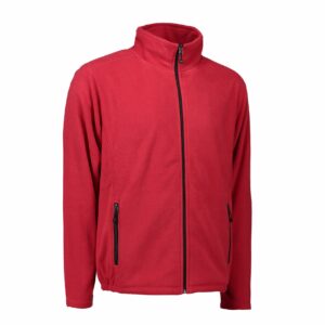 Nybo Rød herre Shirts & Outdoort microfleece-cardigan, antipilling, elastikk i bunn