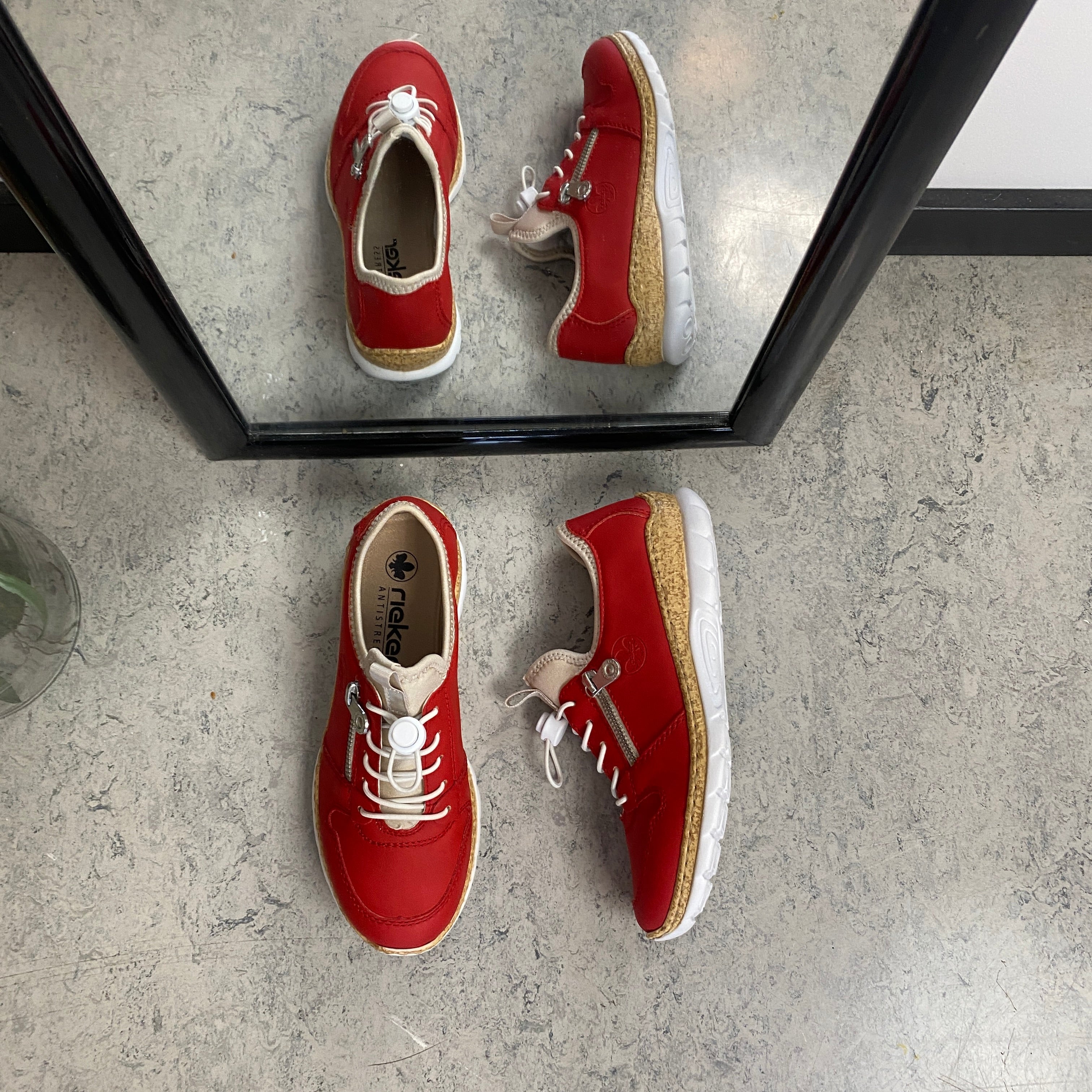 Rieker sneakers til dame – rød