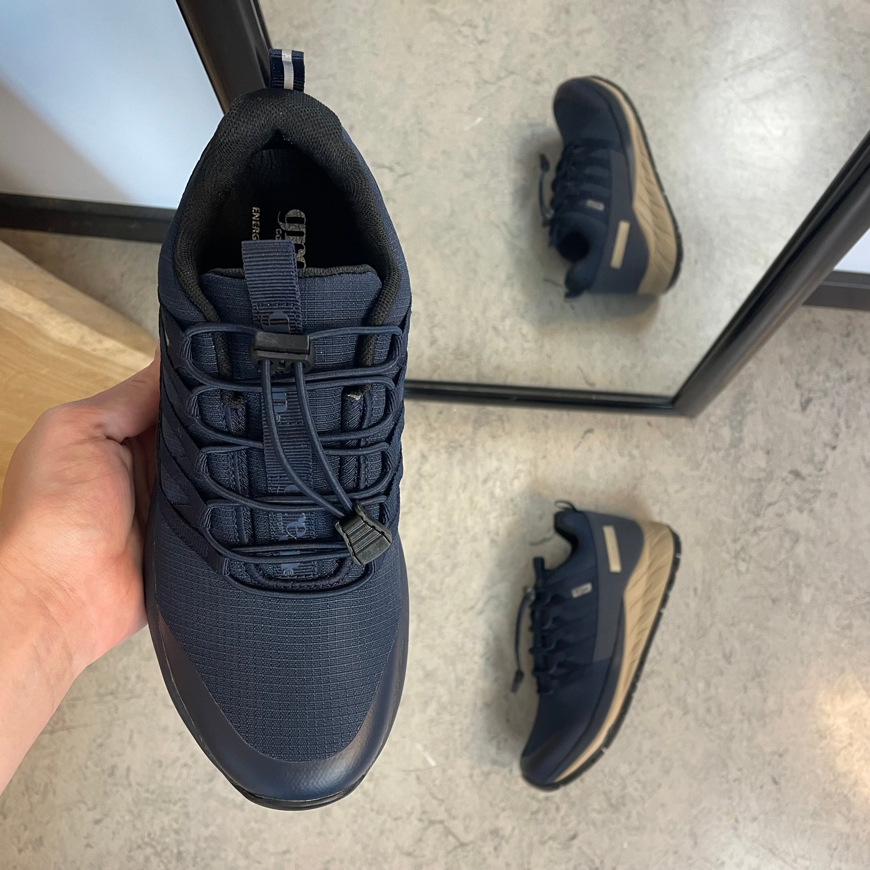 Green Comfort Path Pipi – blå outdoor-sneaker med H-lest og svangstøtte