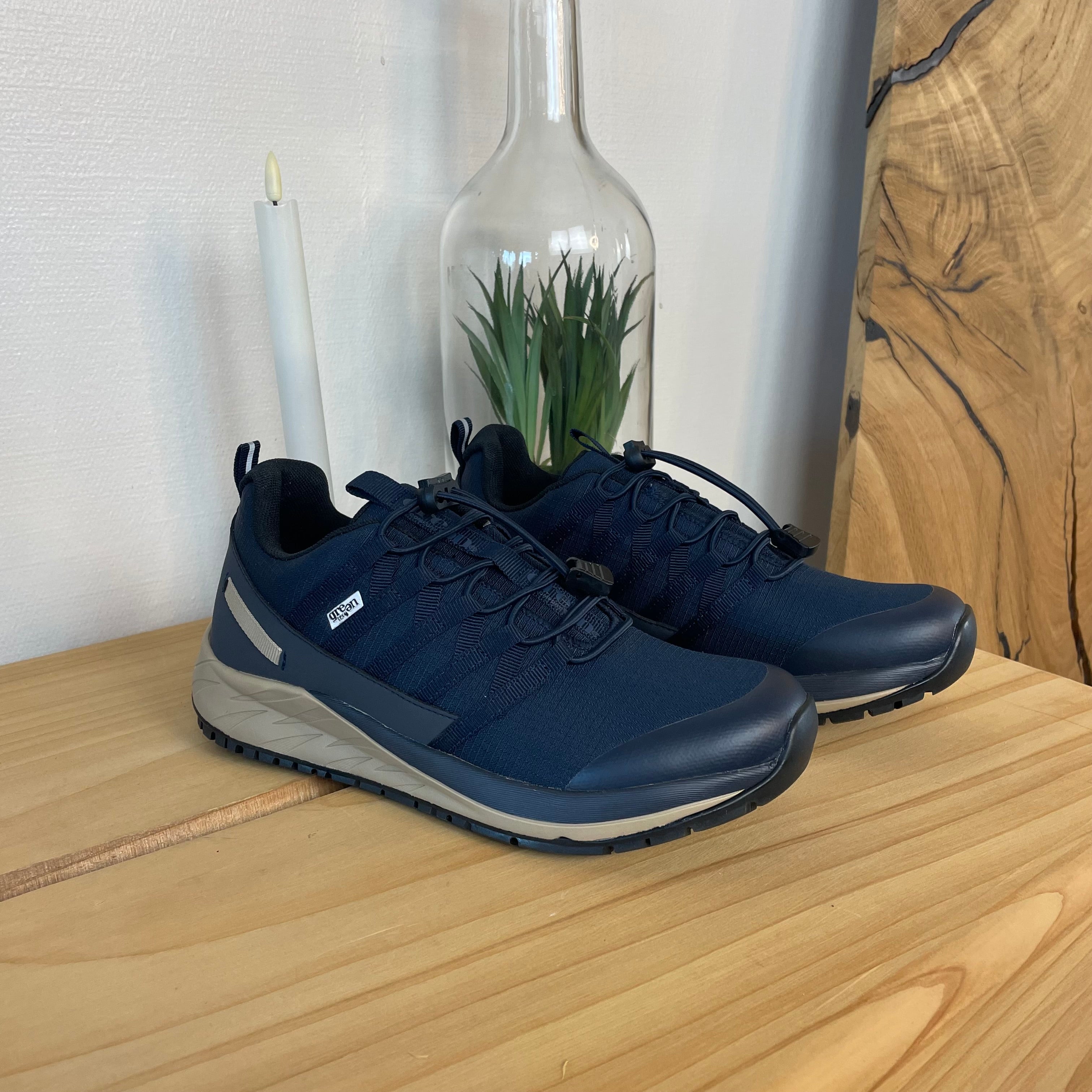 Green Comfort Path Pipi – blå outdoor-sneaker med H-lest og svangstøtte