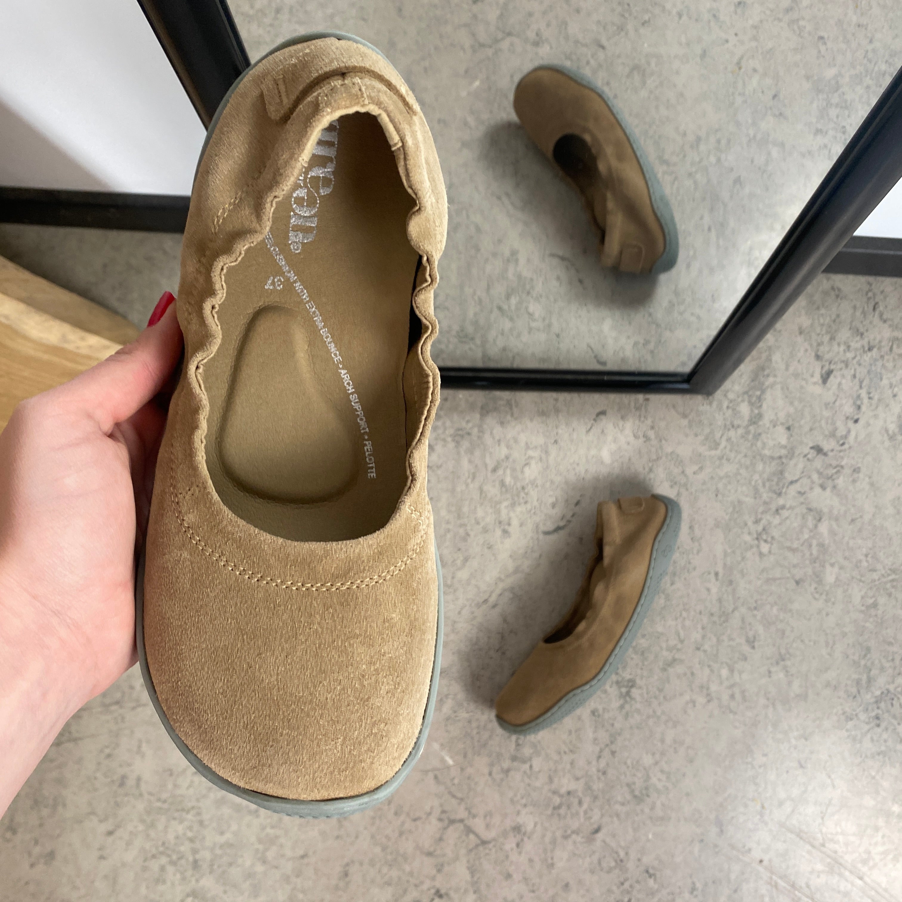 Green Comfort Leeds Lucca barfotsko i sand – naturlig bevegelse &amp; fleksibel komfort
