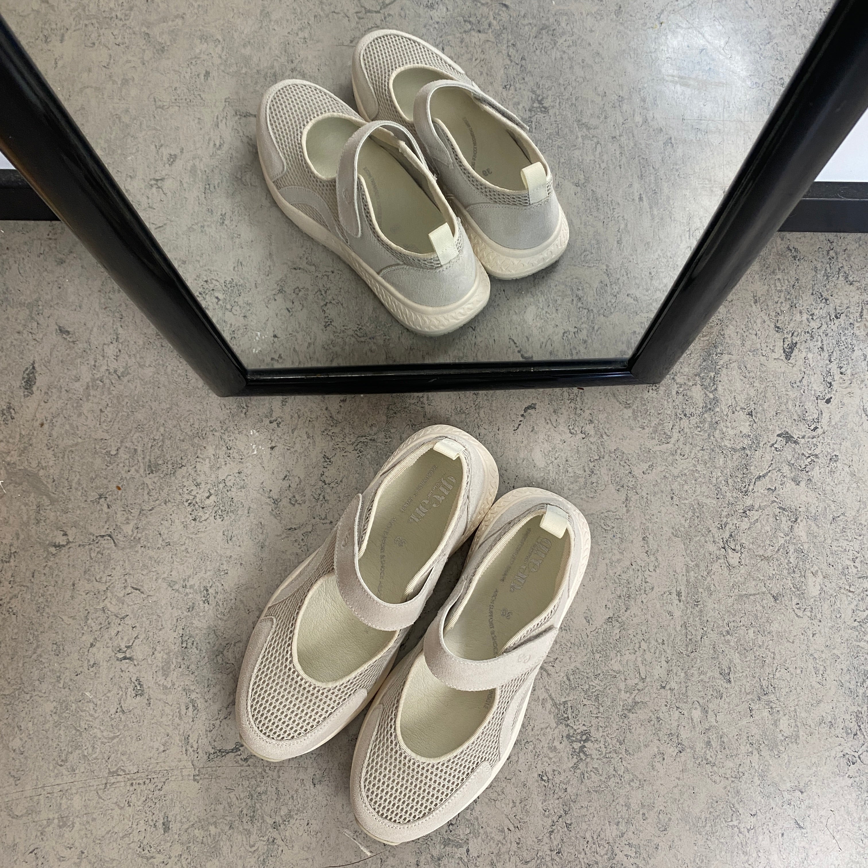 Green Comfort ballerina - lys grå