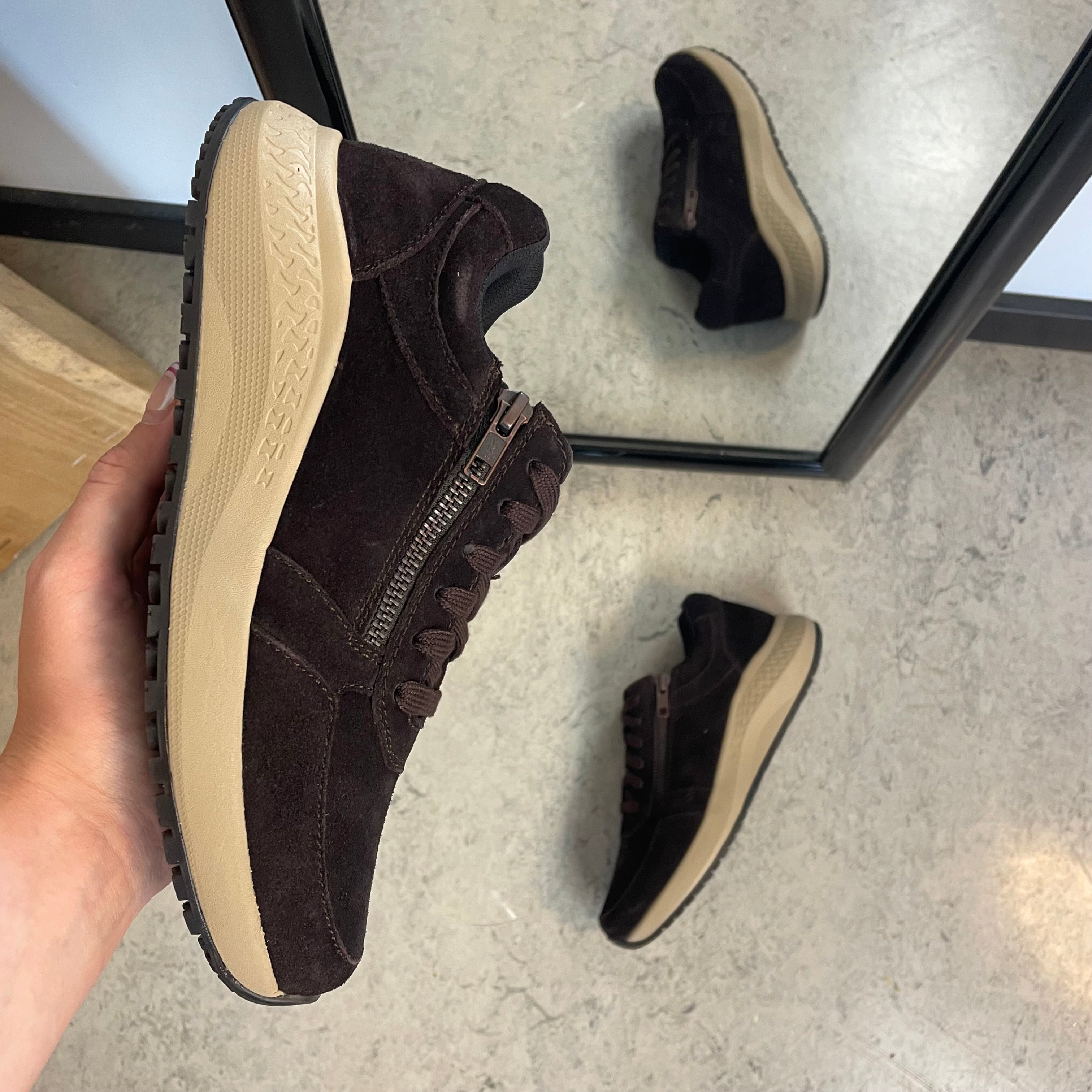 Green Comfort Zigga sneaker i brun