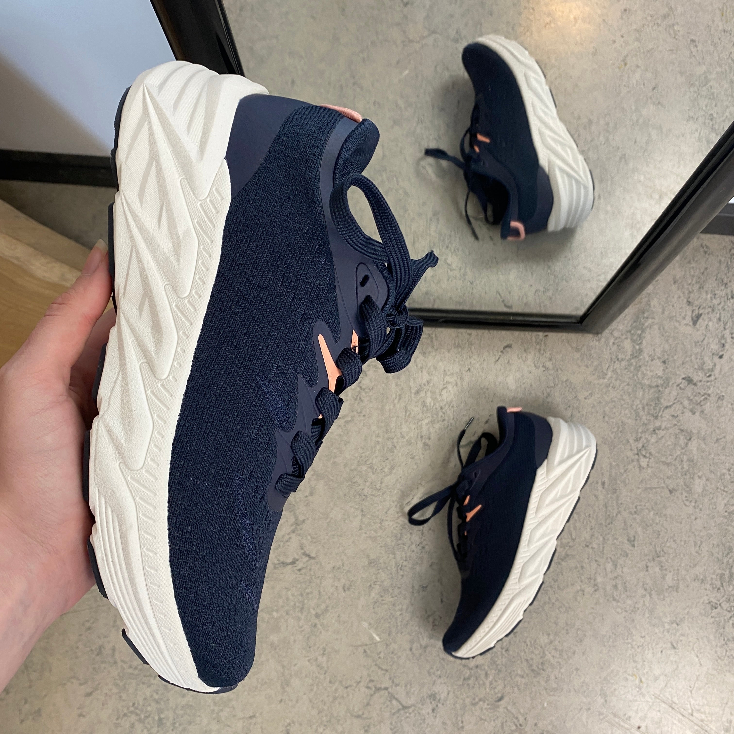 Rugged Gear New Chunk sneakers – marineblå med rosa detaljer