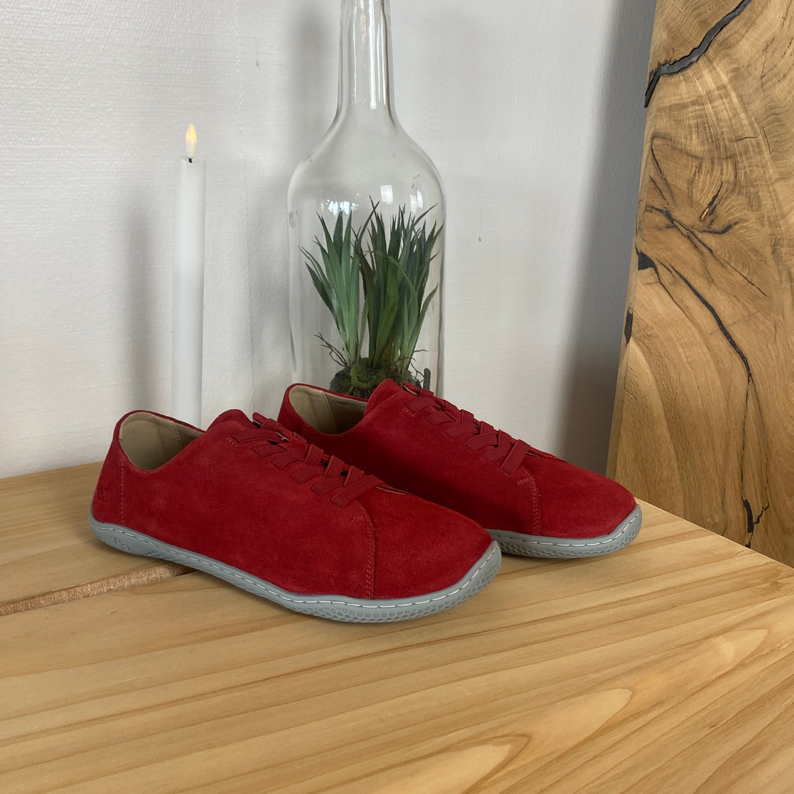 Green Comfort Leeds Lisa barfotsko i rød – naturlig komfort & fleksibel passform