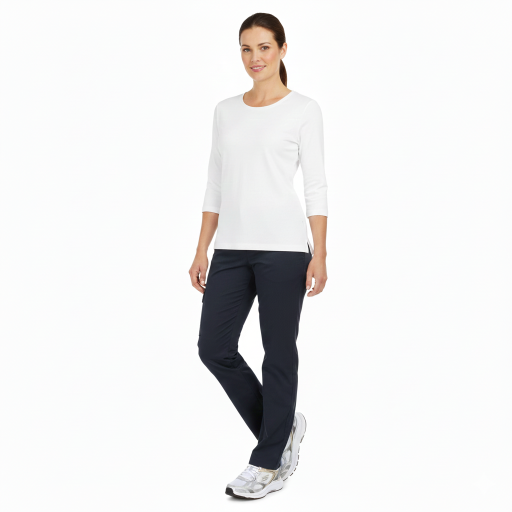 Nybo Navy Dame Perfect Fit Chino – velsittende, innvendig justerbar midje, slitesterk