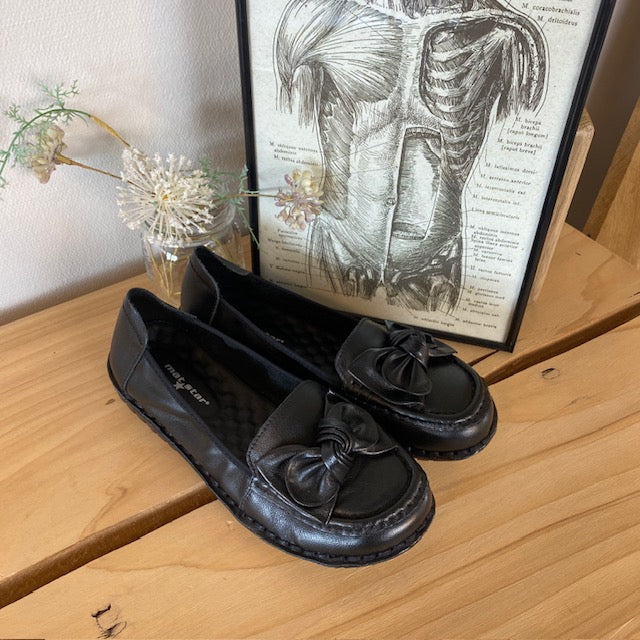 Elegant ballerina i sort skinn