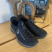 Svart Rieker slip-on sneakers
