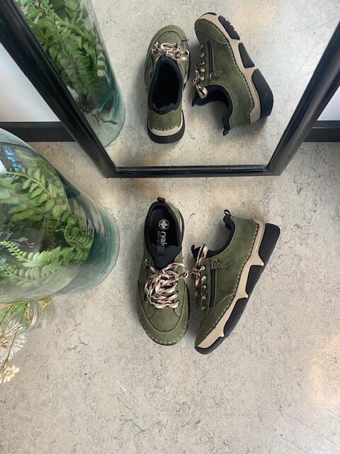 Grønne Rieker sneakers til damer – komfort hele dagen