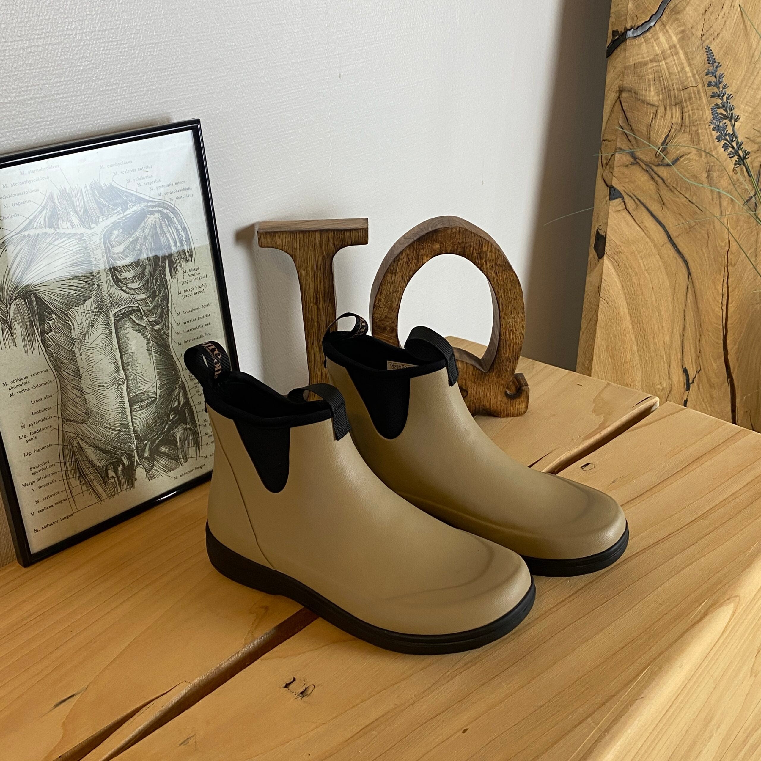 Green Comfort gummistøvel i beige med svangstøtte