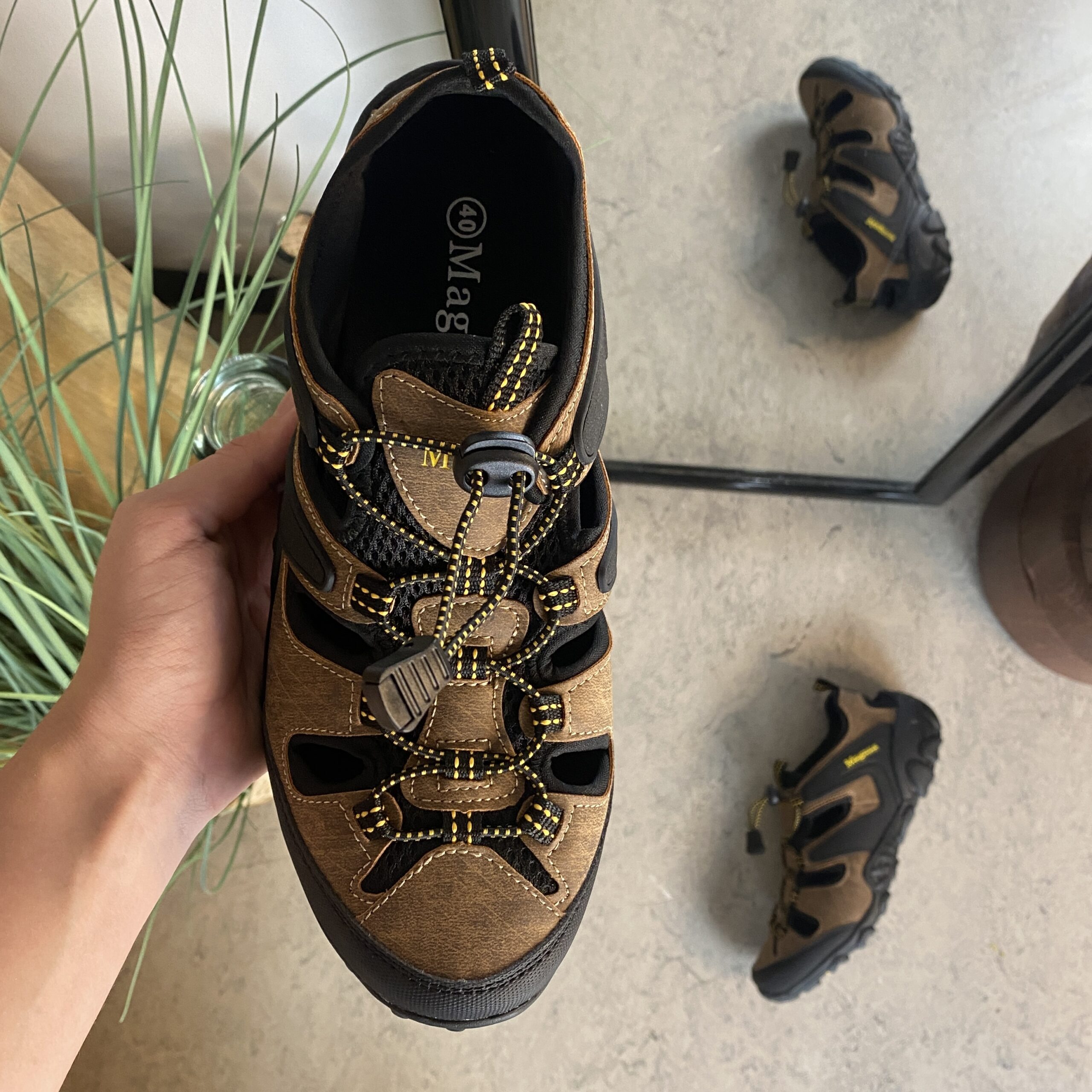 Outdoor-sandal til herre i brun