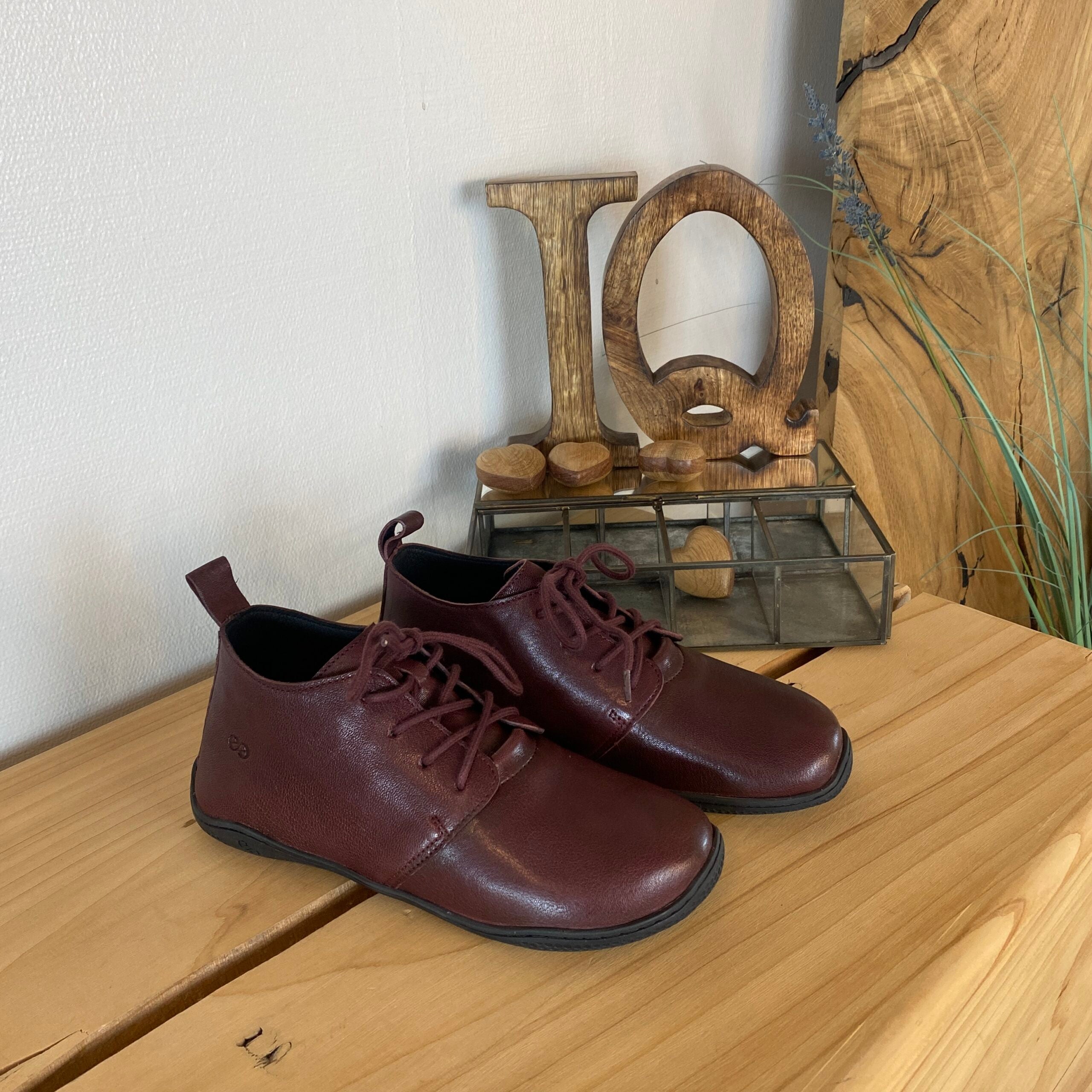 Vinrød barfotsko fra Green Comfort