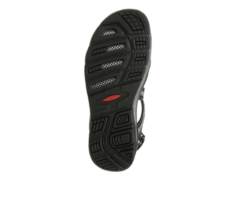 Lila 6 Black Charcoal Grey – damesandal fra MBT
