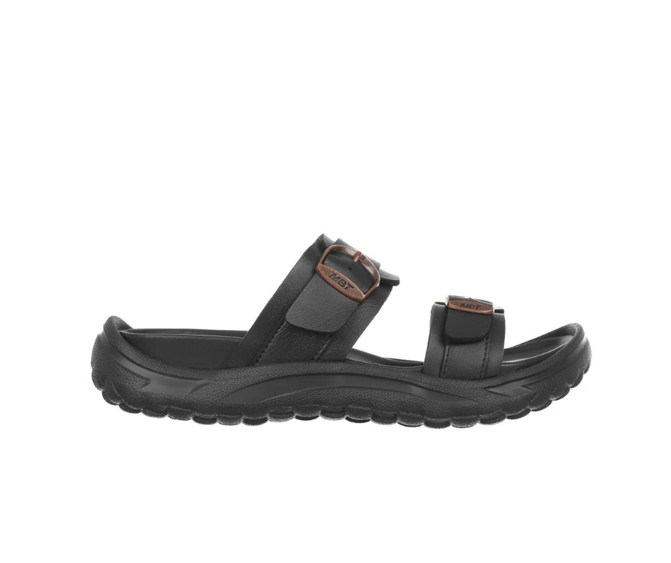 MBT dame-sandal svart – slip-on med ergonomisk fotseng