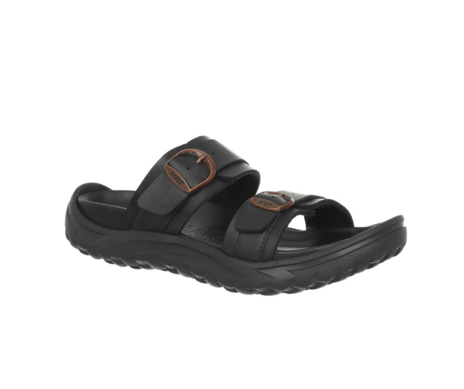 MBT dame-sandal svart – slip-on med ergonomisk fotseng