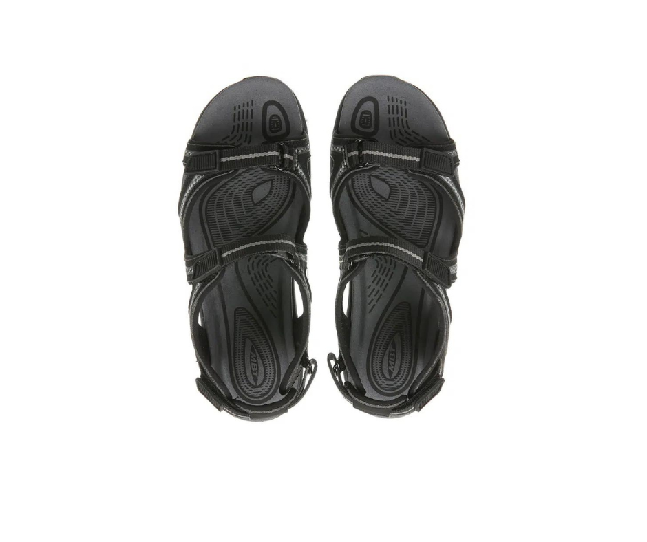 Lila 6 Black Charcoal Grey – damesandal fra MBT