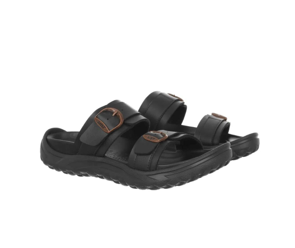 MBT dame-sandal svart – slip-on med ergonomisk fotseng