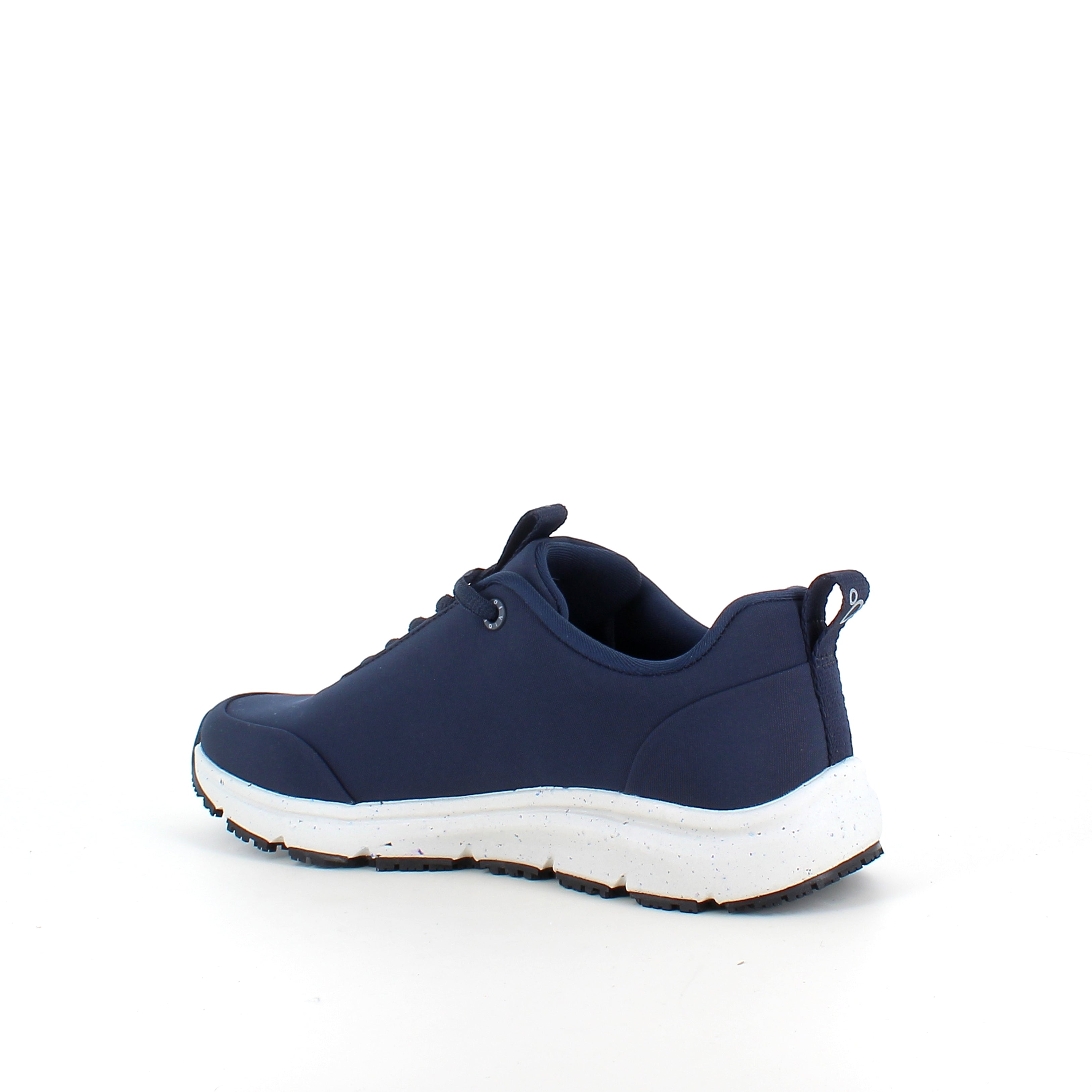 Marineblå komfort-sneaker med sklisikker såle og vanntett membran