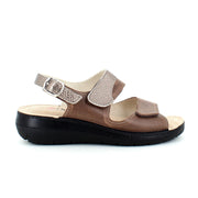 Bred skinnsandal med borrelås
