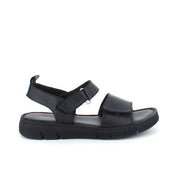 Lekker myk og fleksibel skinnsandale i svart fra Relaxshoe