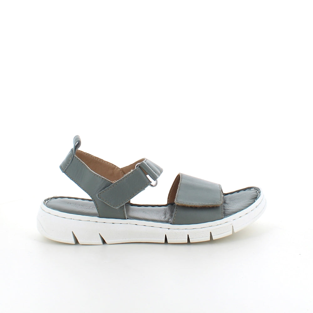 Lekker, myk og fleksibel skinnsandal i grønn fra Relaxshoe