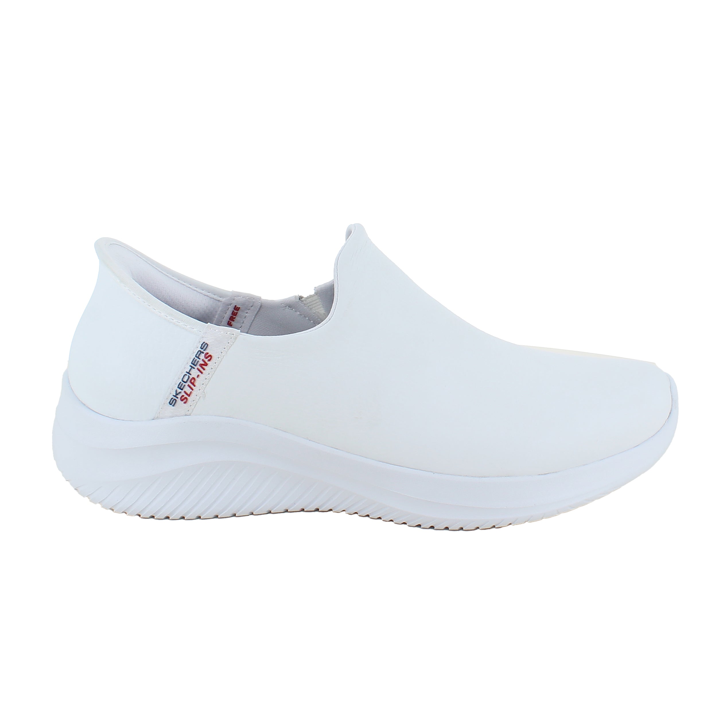 Hvit skinn slip-in sko fra Skechers