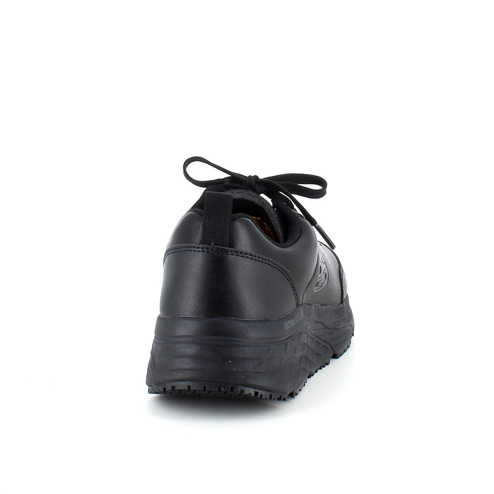Skechers Work i svart skinn med Max Cushioning-såler