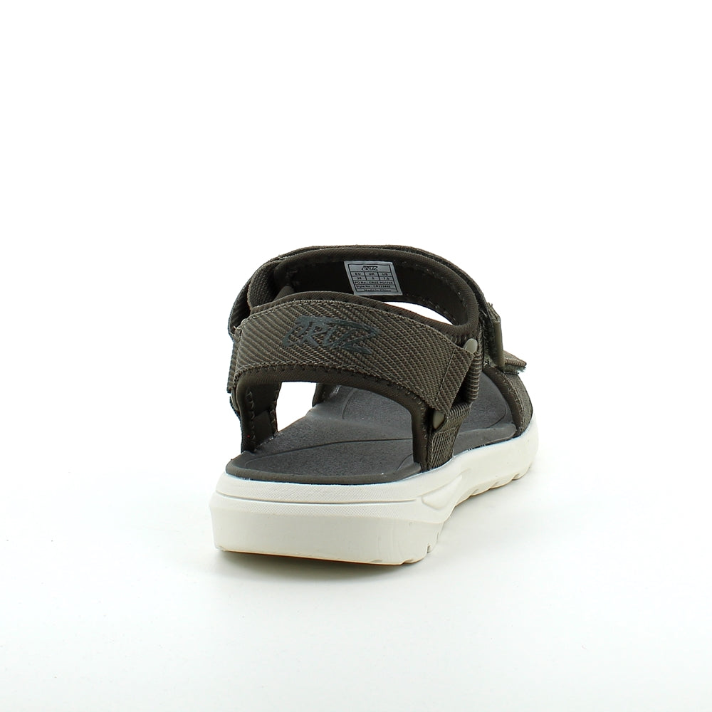 Olivengrønn lett sandal med brede remmer fra Cruz