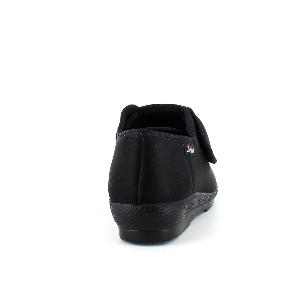 Bred ortopedisk sko med velcro og god plass