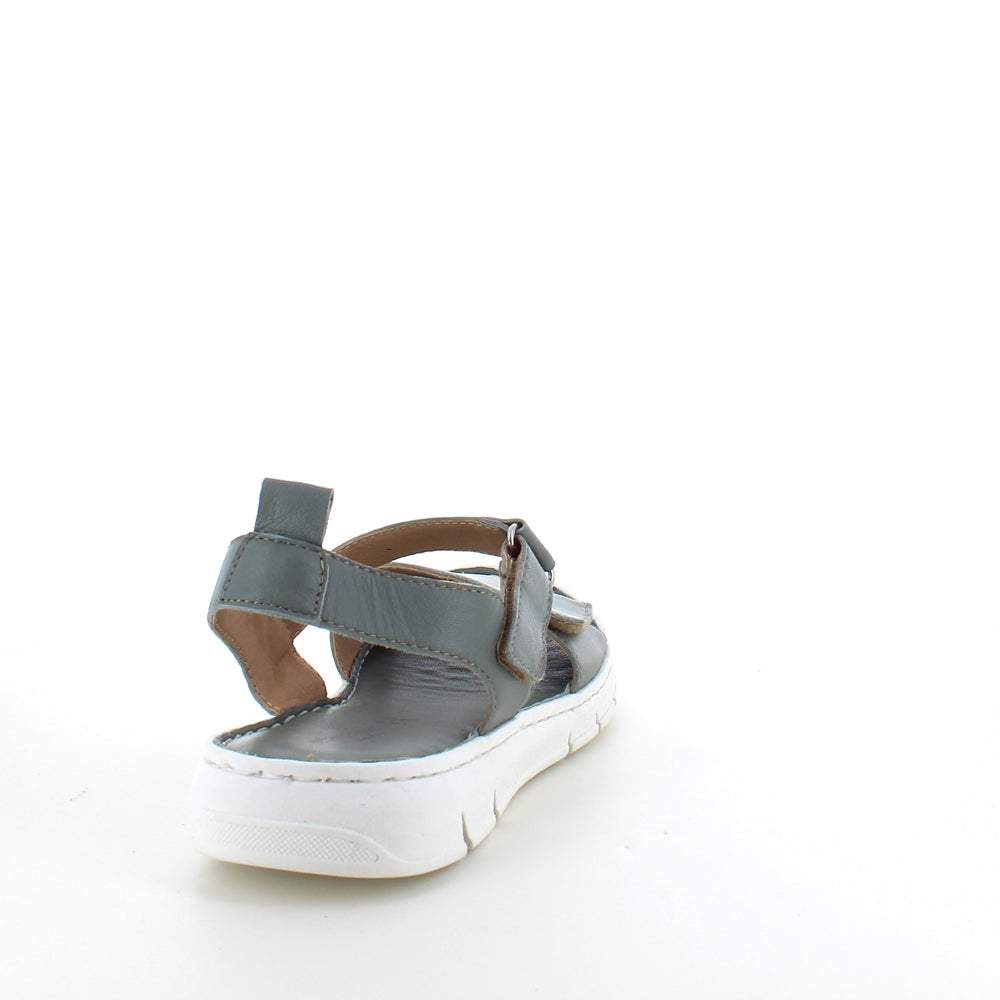 Lekker, myk og fleksibel skinnsandal i grønn fra Relaxshoe