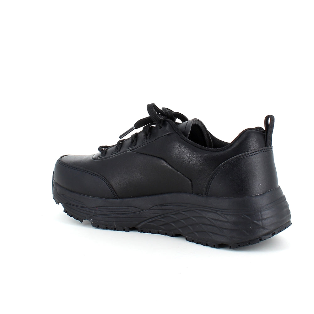 Skechers Work i svart skinn med Max Cushioning-såler