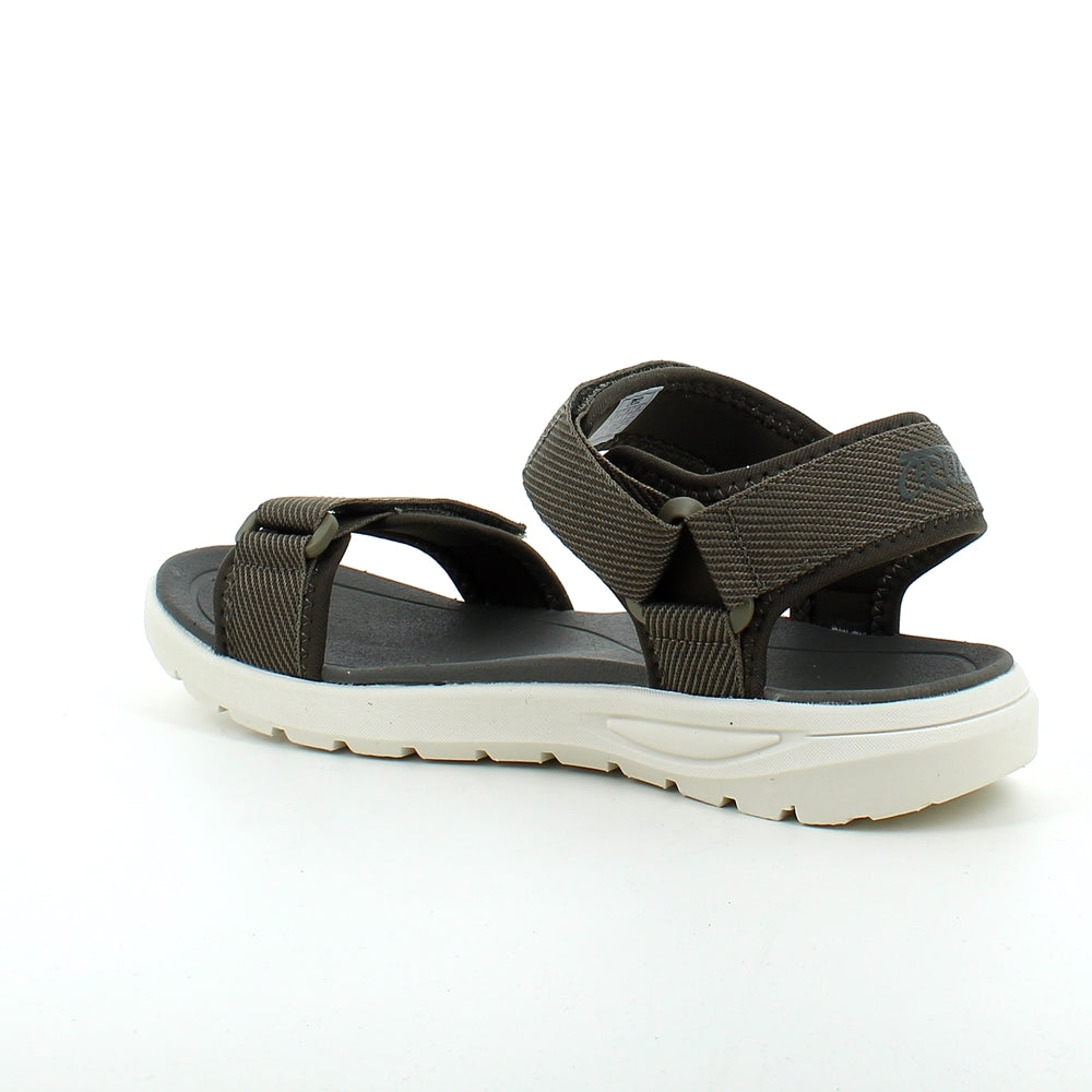 Olivengrønn lett sandal med brede remmer fra Cruz