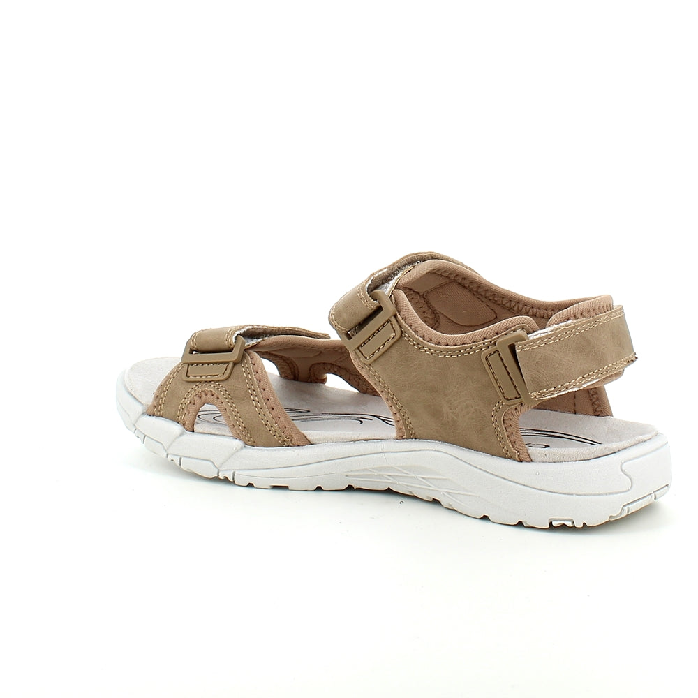 Sandfarget sandal med justerbare remmer