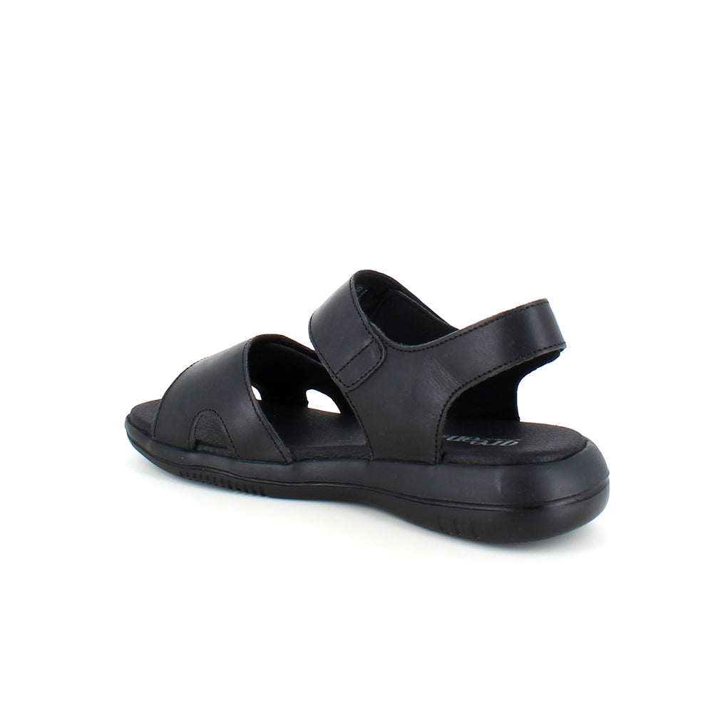 Svart skinnsandal fra Green Comfort