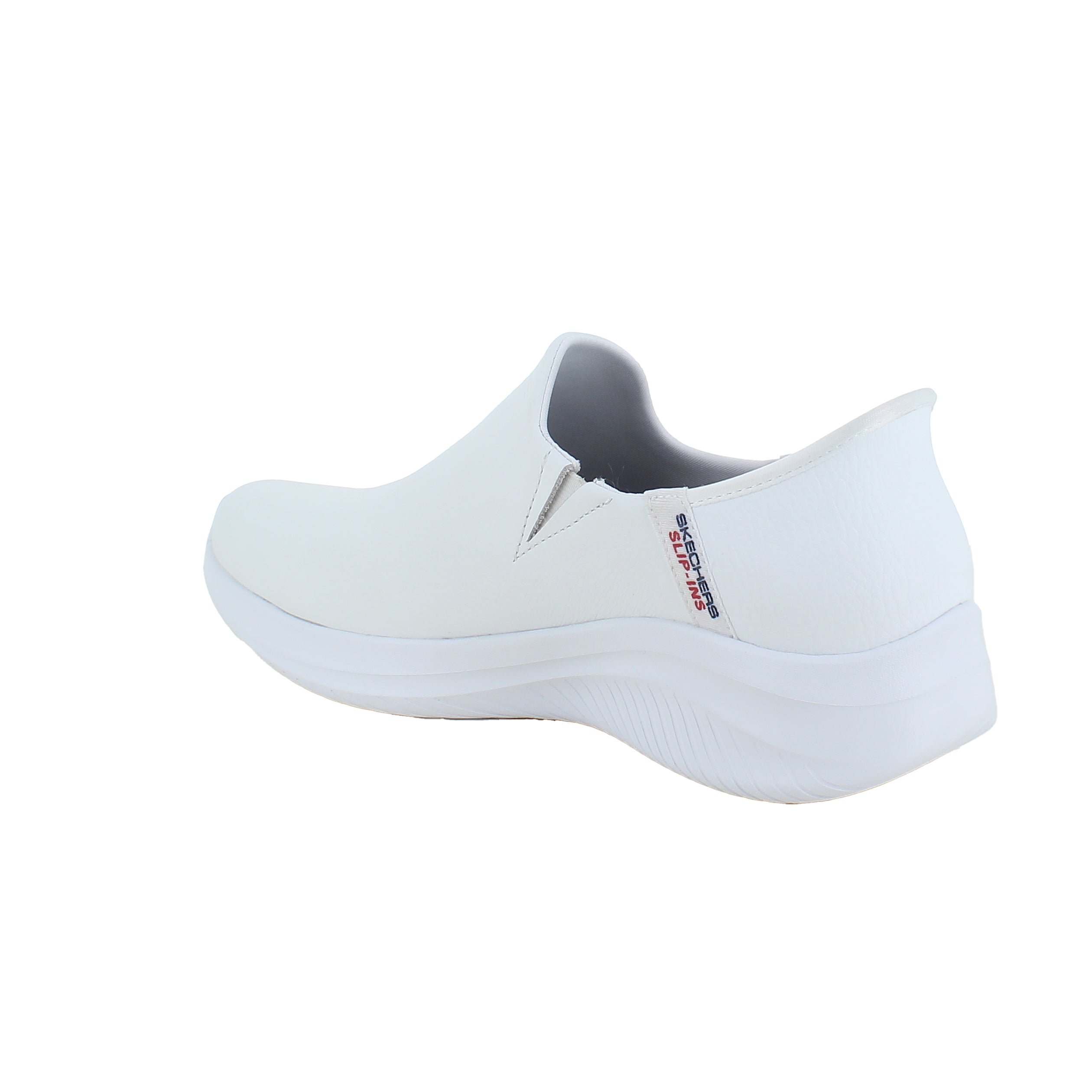 Hvit skinn slip-in sko fra Skechers