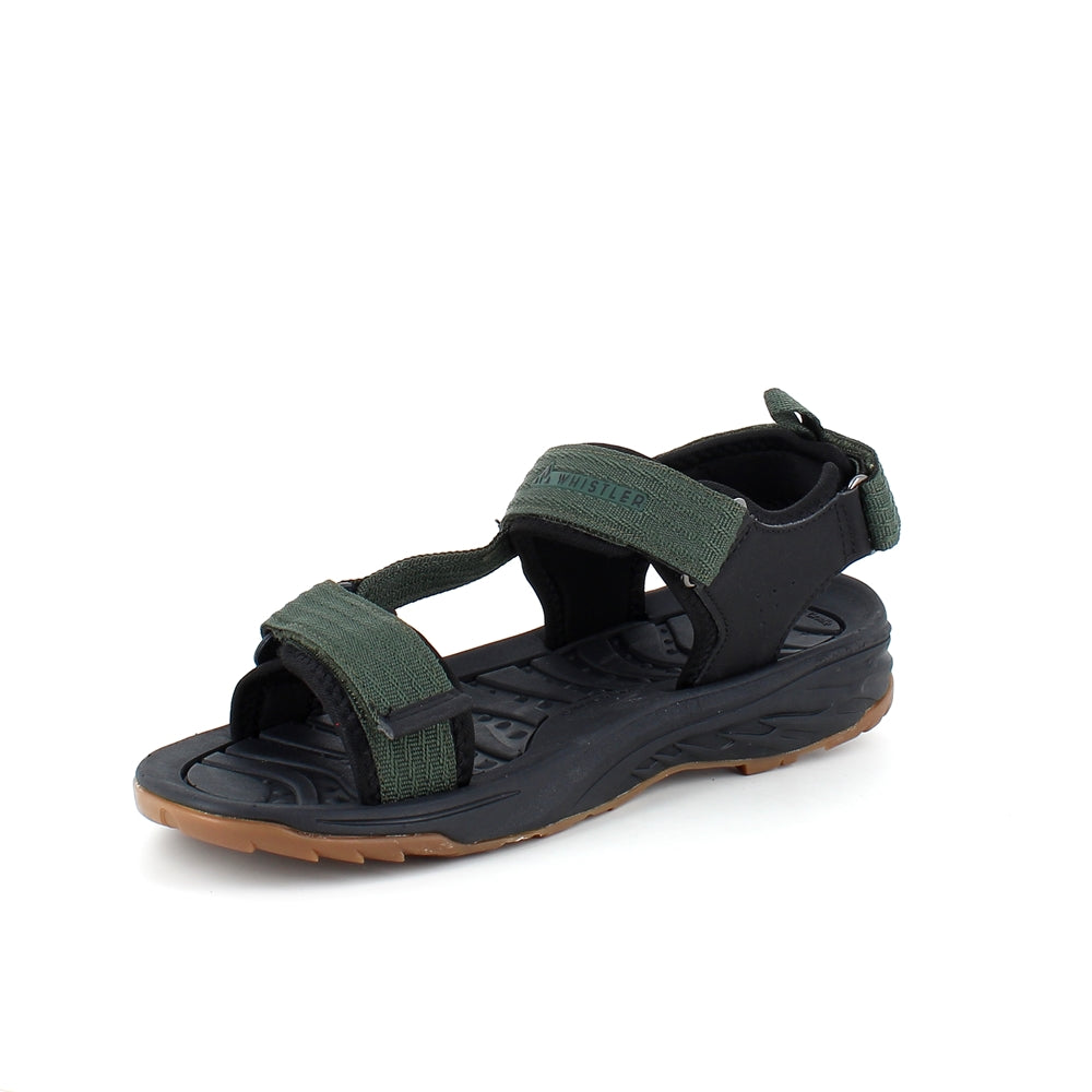 Grønn sporty sandal fra Whistler med tre justerbare remmer