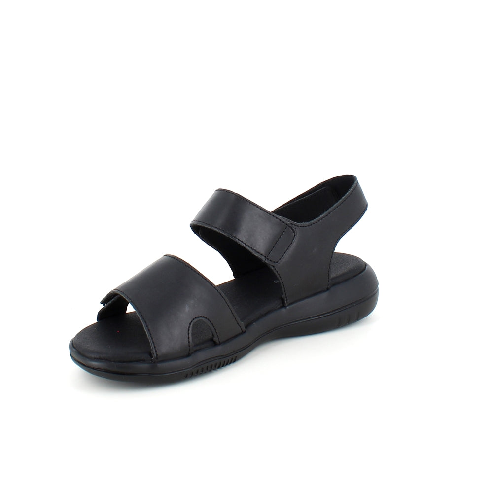 Svart skinnsandal fra Green Comfort