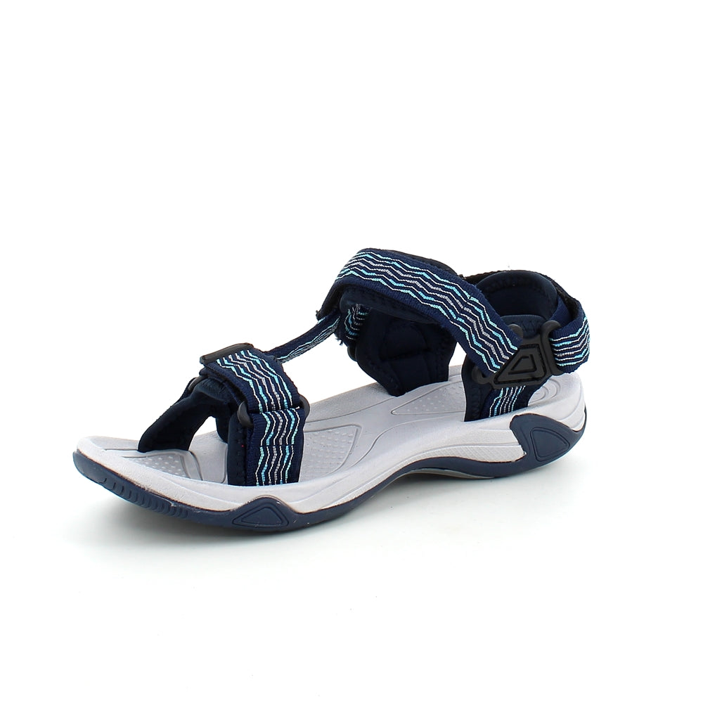 Blå sportsandal fra CMP med striper og god bredde