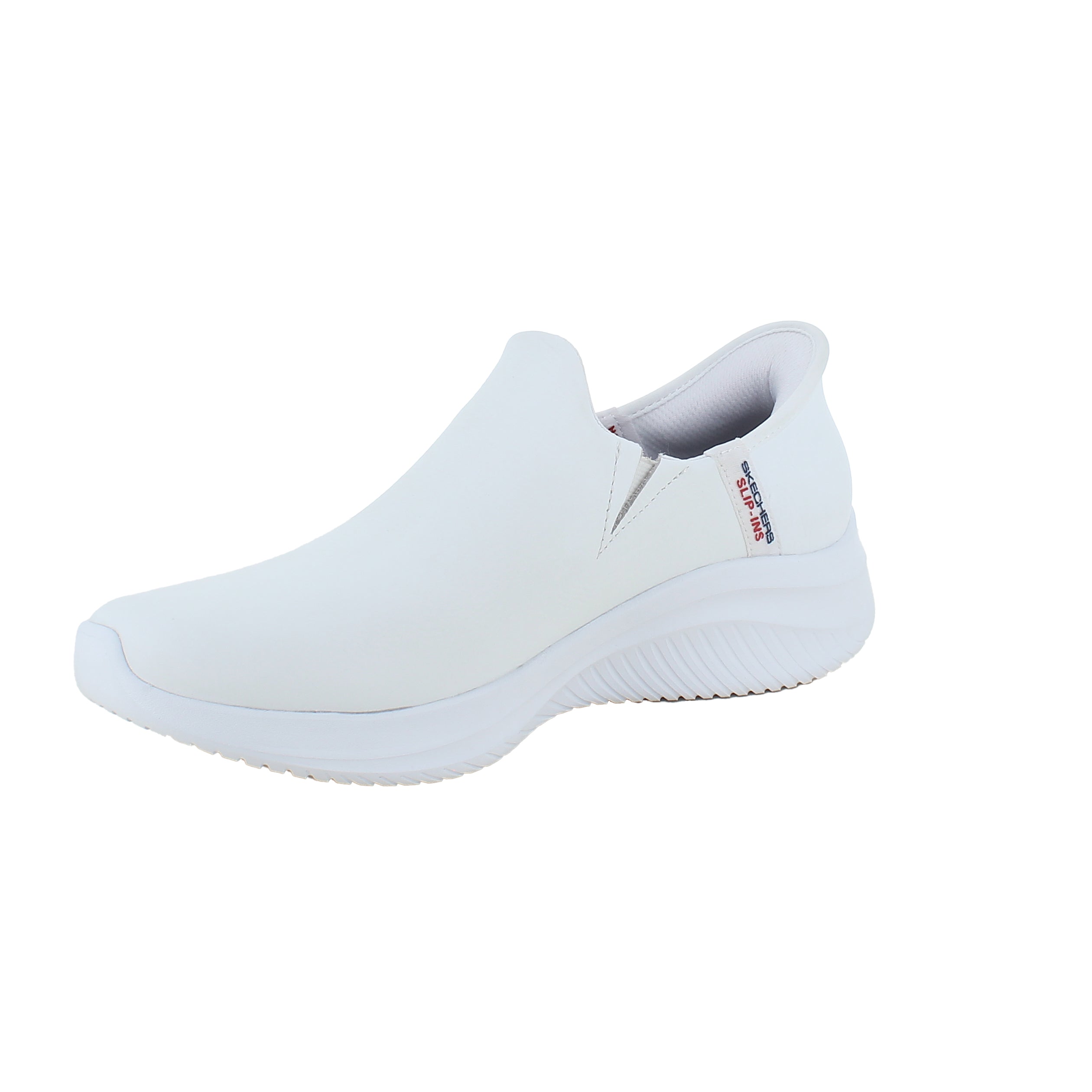Hvit skinn slip-in sko fra Skechers